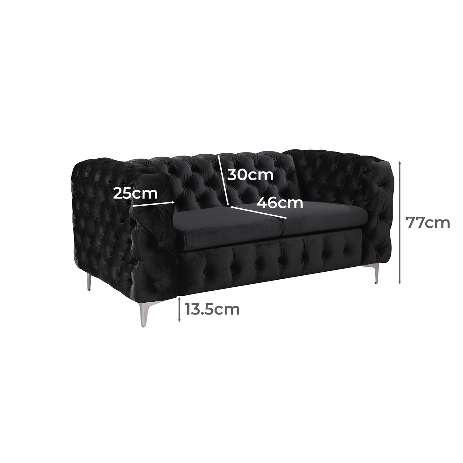 Eddard 5 Seater Velvet Sofa Set
