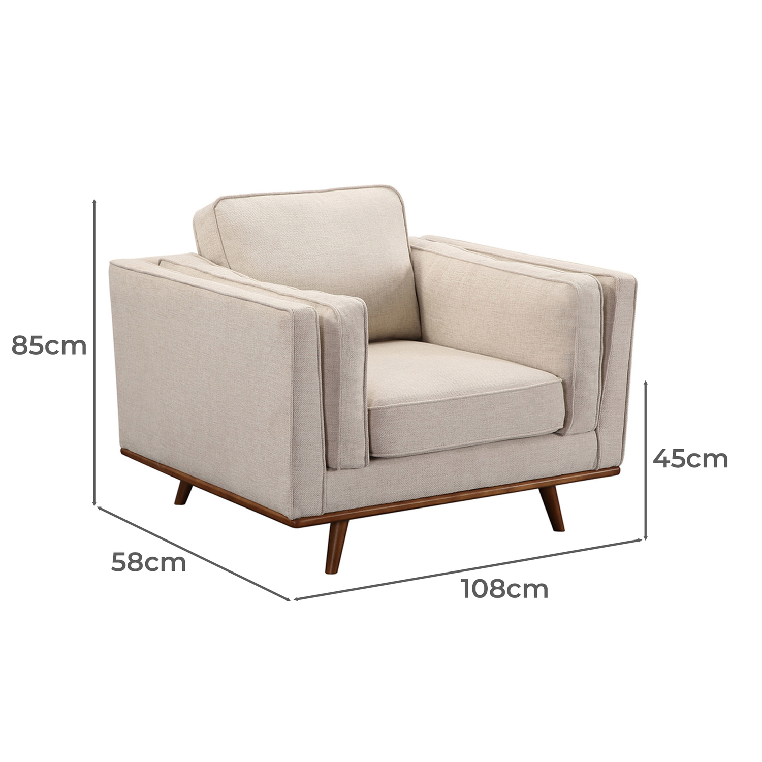 Brooklyn 6 Seater Upholstered Sofa & Armchair Set