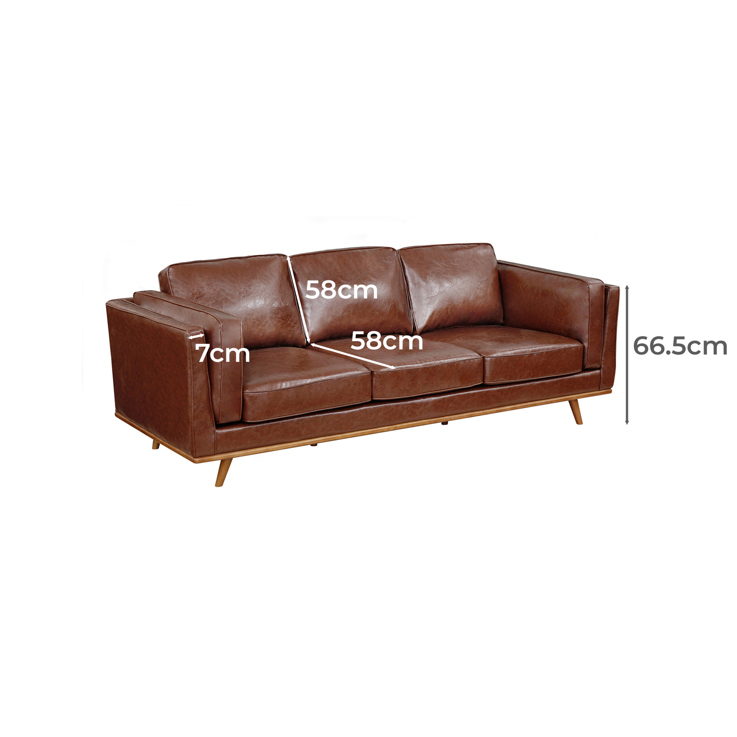 Brooklyn 6 Seater Faux Leather Sofa & Armchair Set
