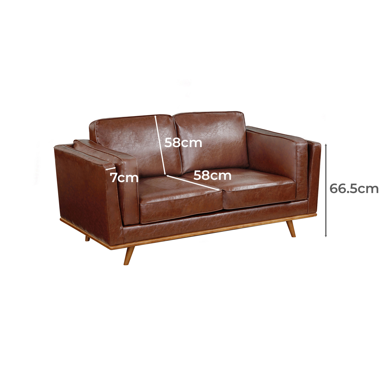 Brooklyn 6 Seater Faux Leather Sofa & Armchair Set