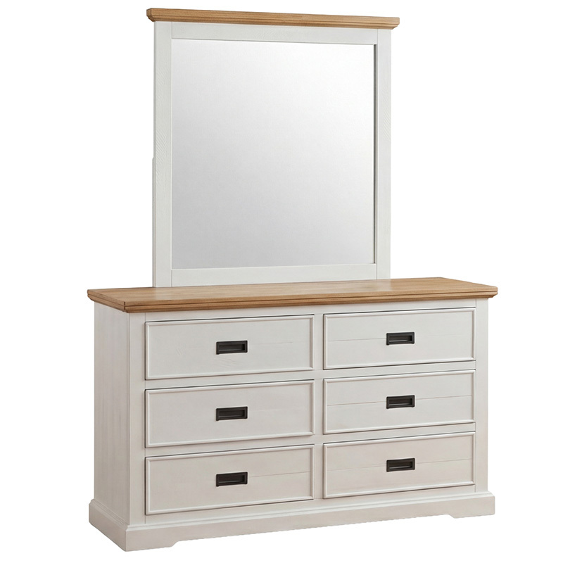 4 Piece Melissa Pine Wood Bedroom Furniture Set