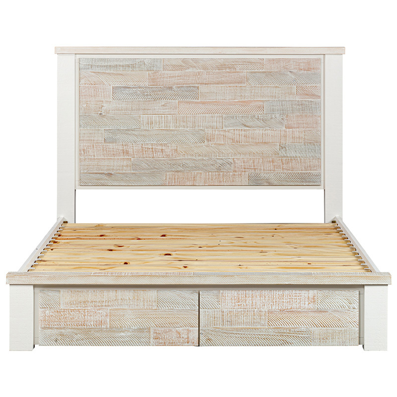 4 Piece Eunice Pine Wood Bedroom Set