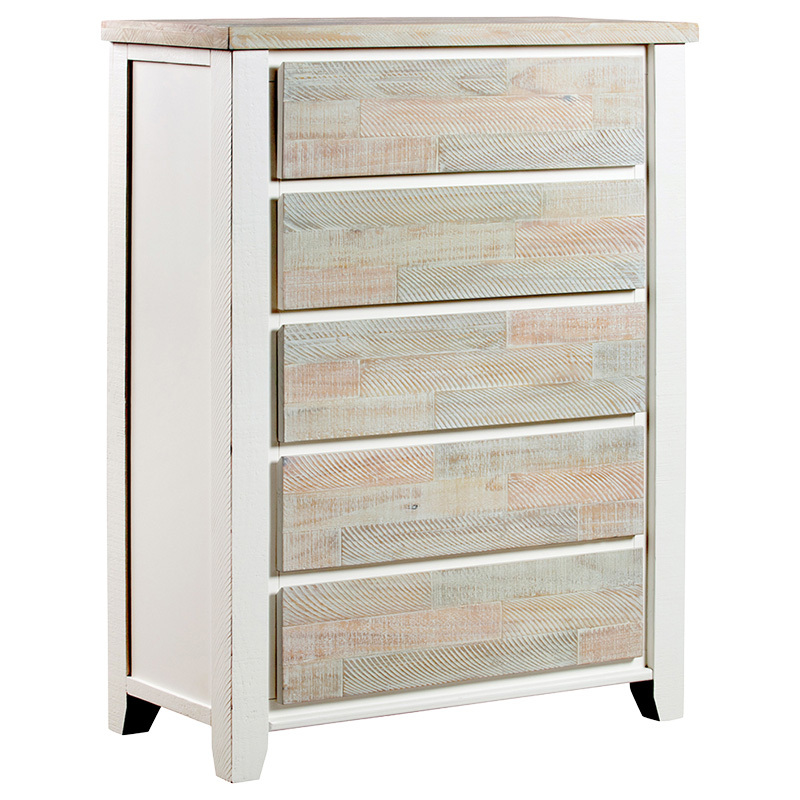 4 Piece Eunice Pine Wood Bedroom Set