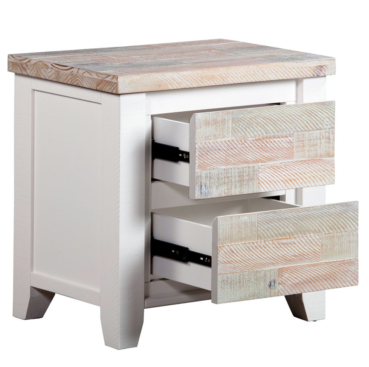4 Piece Eunice Pine Wood Bedroom Set