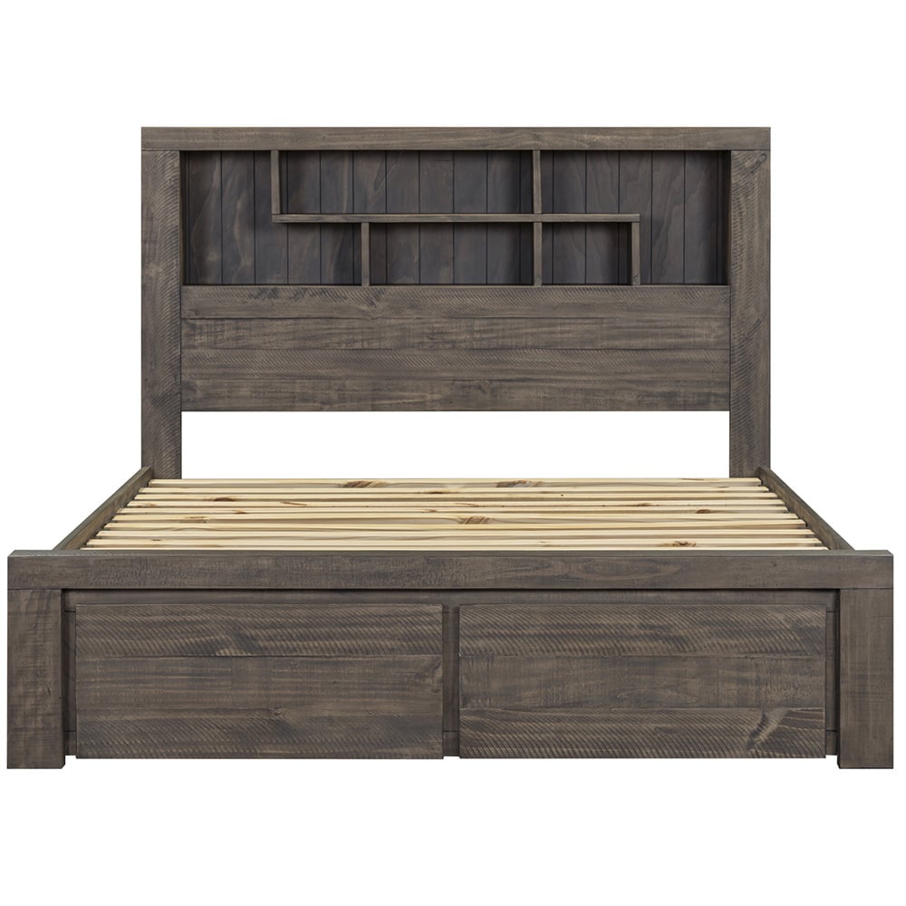 Jessie Pine Wood Bed Frame with Underbed Drawers