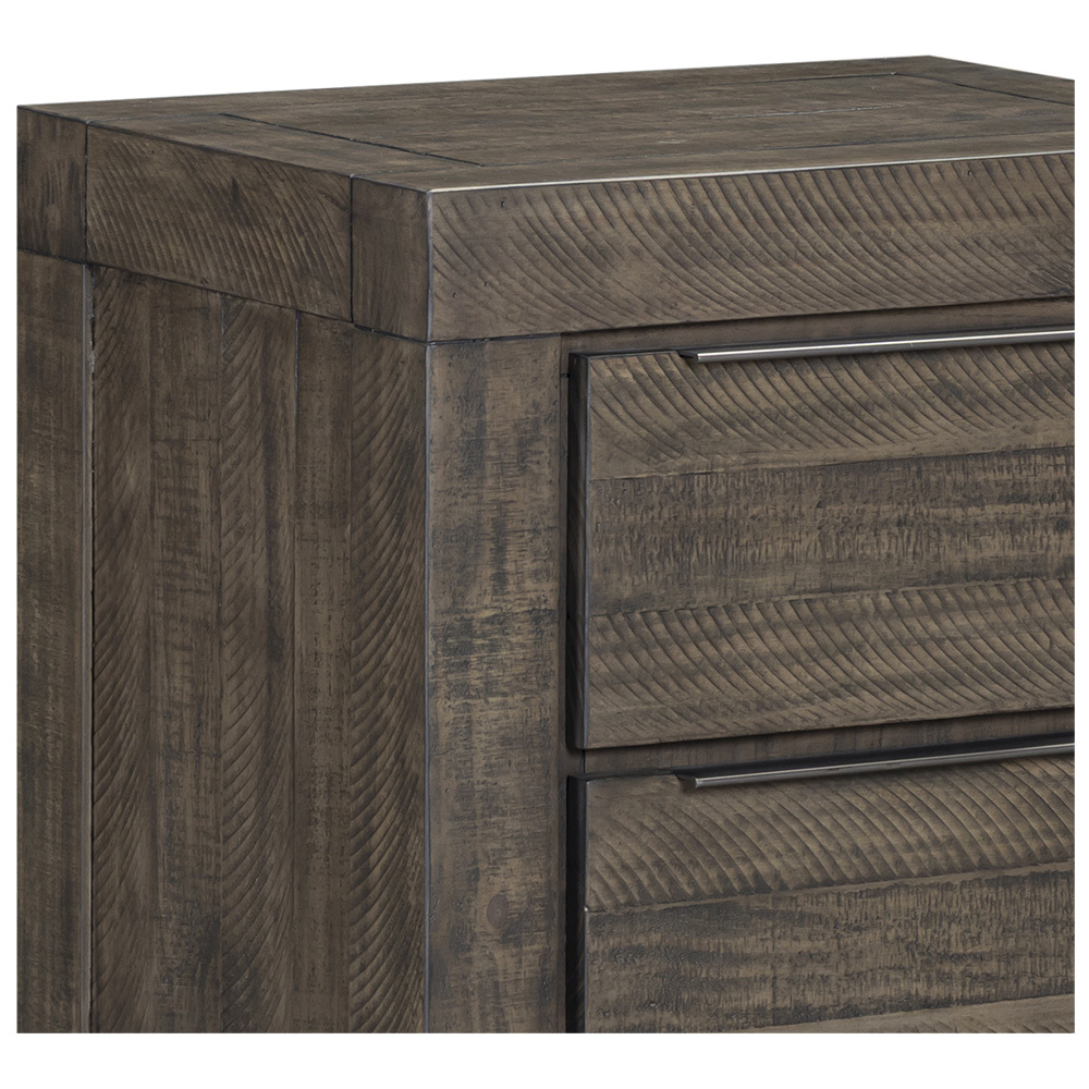 Jessie Pine Wood 2 Drawer Bedside Table