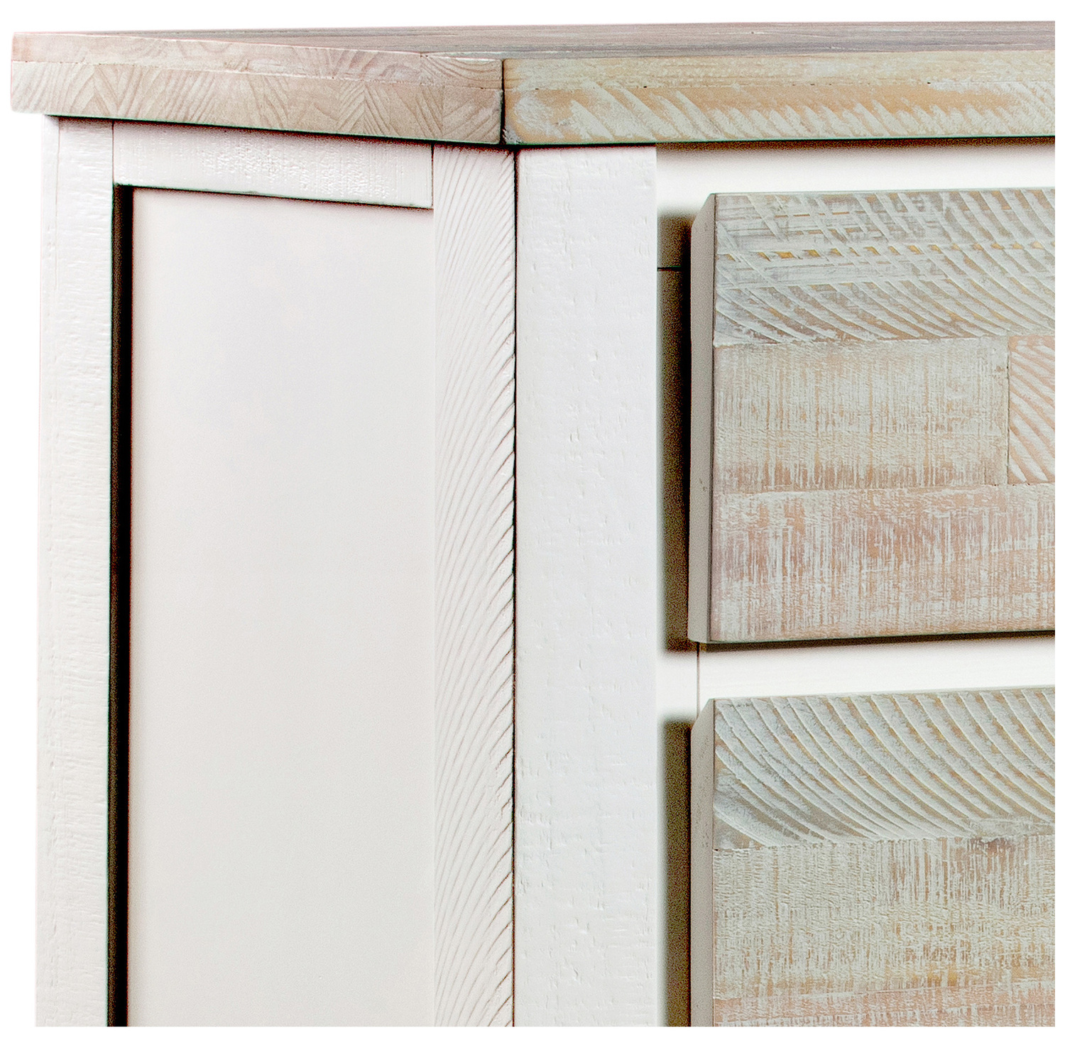 Eunice Pine Wood 2 Drawer Bedside Table
