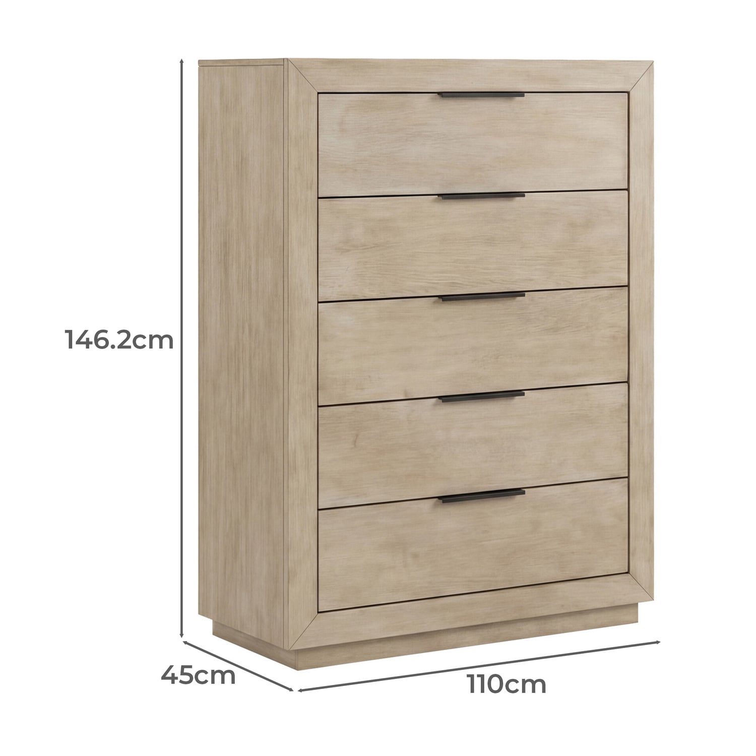 Daelan 5 Drawer Tallboy
