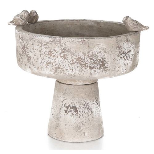 Ceramic Bird Bath on Stand Temple & ster