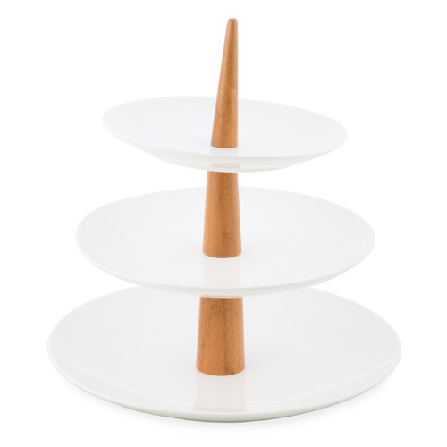 3 Tier Round Porcelain Cake Stand, Wooden Tiered Cake Stand Australia