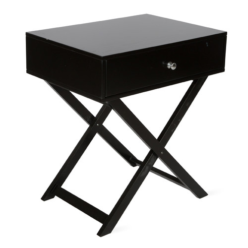 Wooden Side Table With Draw Temple & ster