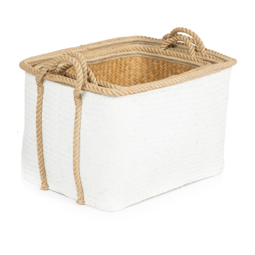 Rectangle Storage Basket with Rope Handle Temple & ster