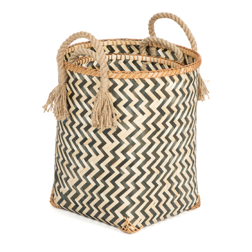 Bamboo Laundry Basket with Rope Handle | Temple & Webster