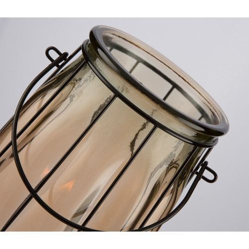 Large Recycled Glass Candle Holder Temple & ster