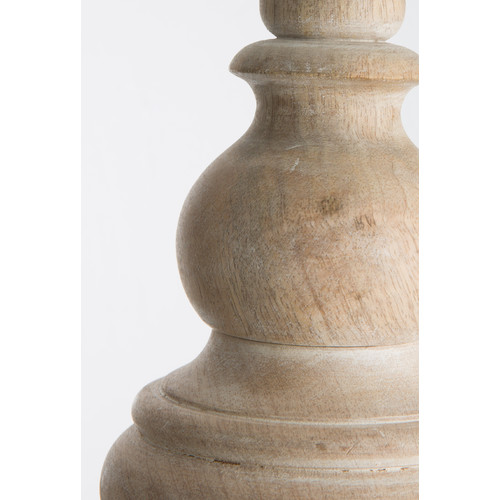 Lifestyle Traders Clear Glass Pendant Antique Light With Wood Finial