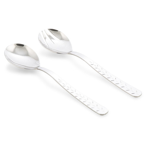 Lifestyle Traders Silver Stainless Steel Salad Servers | Temple & Webster