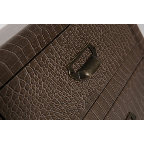 Lifestyle Traders 3 Drawer New York Faux Leather Bedside Unit