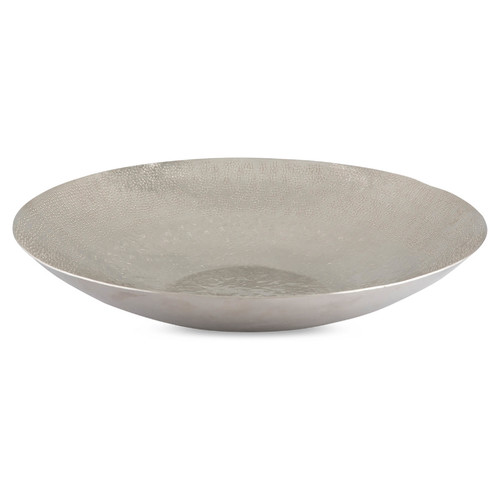 Lifestyle Traders Hammered Metal Round Shallow Bowl & Reviews | Temple ...