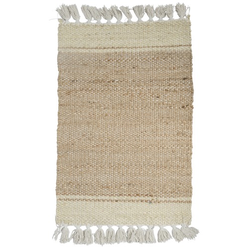 Lifestyle Traders Natural Asmita Jute Handloom Floor Mats With Tassels