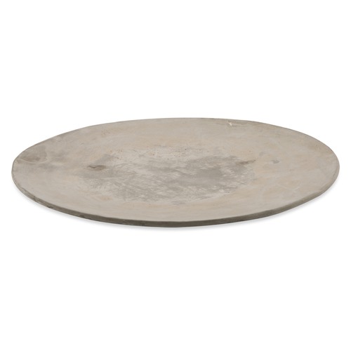 Lifestyle Traders Raw Cement Round Candle Plate Temple & ster