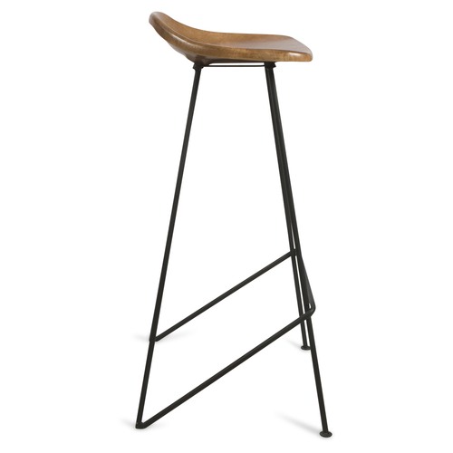 Clement Leather Bar Stool, 75cm Temple & ster