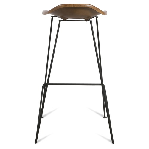Clement Leather Bar Stool, 75cm Temple & ster