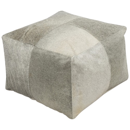 Lifestyle Traders Grey Square Block Cowhide Ottoman Reviews