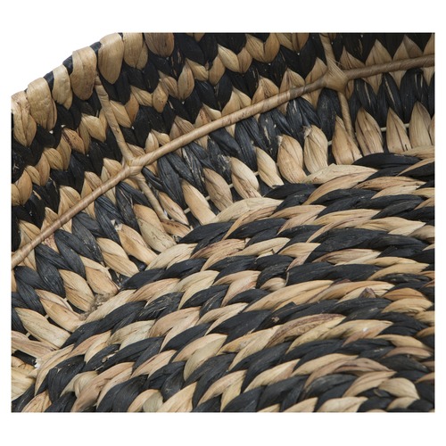 Natural & Black Adara Water Hyacinth Extra Large Basket