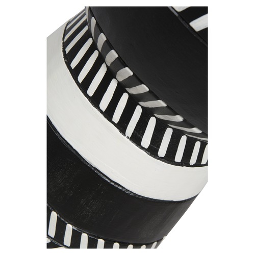 Black & White Tali Wooden Stool