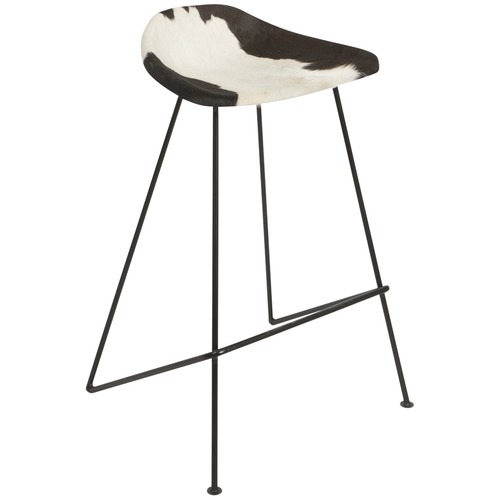 Archie Cowhide Bar Stool Temple Webster, Black And White Cowhide Bar Stools