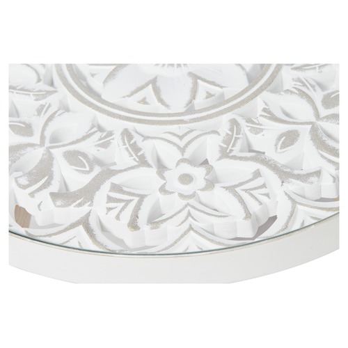 Lifestyle Traders White Washed Fleur Wooden Side Table Temple & ster