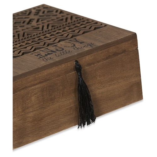 Lifestyle Traders 2 Piece Mini Brown Phoenix Storage Box Set Temple