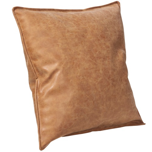 Lifestyle Traders Tan Rover Faux Leather Cushion | Temple & Webster