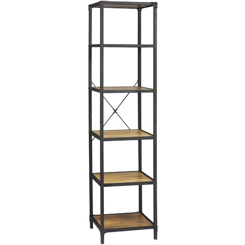 Lifestyle Traders Soho Compact 5 Tier Wood & Metal Shelving Unit Temple & ster
