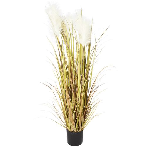 Tall Potted Faux Reed Grass Temple & ster