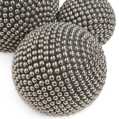 Lifestyle Traders 3 Piece Dotted Steel Decorative Ball Set Temple