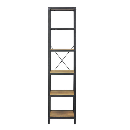 Lifestyle Traders Soho Compact 5 Tier Wood & Metal Shelving Unit