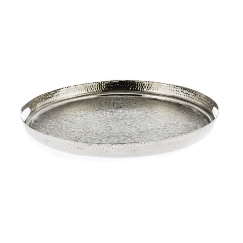 Lifestyle Traders Hammered Aluminium Spotted Round Tray | Temple & Webster