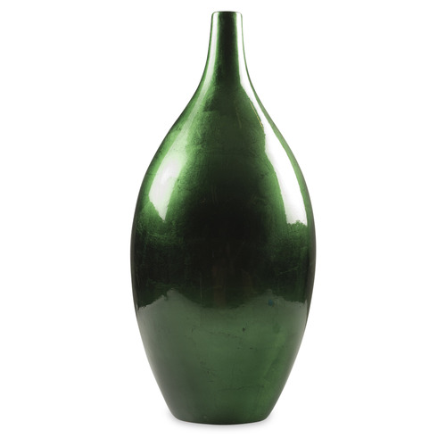 Lifestyle Traders Green Bottle Neck Ceramic Vase Temple & ster