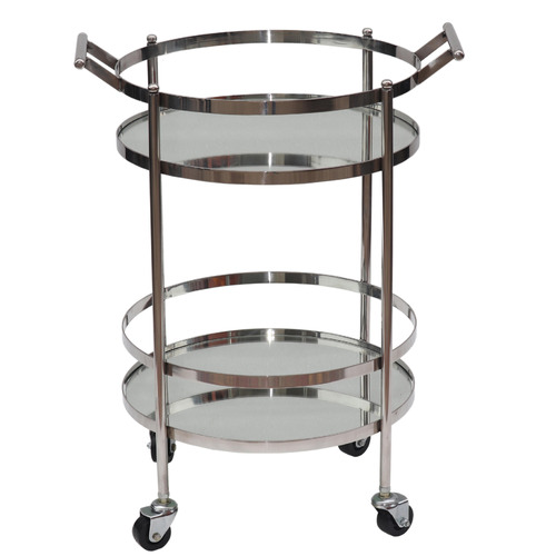 Lifestyle Traders Conor Stainless Steel Bar Cart Temple & ster