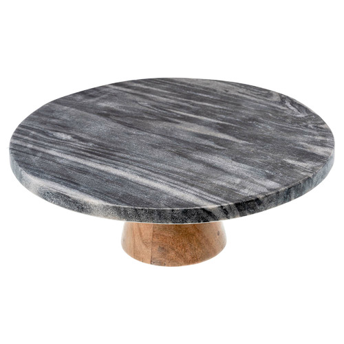Dark Grey Aetius Marble Cake Stand Temple & Webster