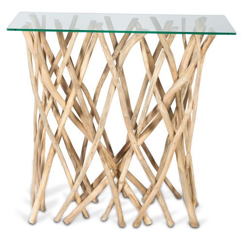 Lifestyle Traders Lachlan Teak Wood Console Table Temple & ster