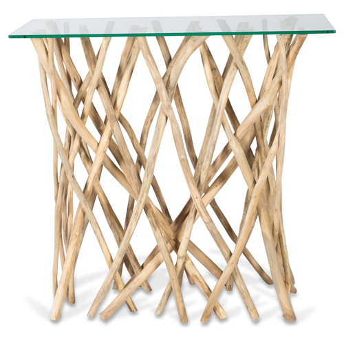 Lifestyle Traders Lachlan Teak Wood Console Table Temple & ster