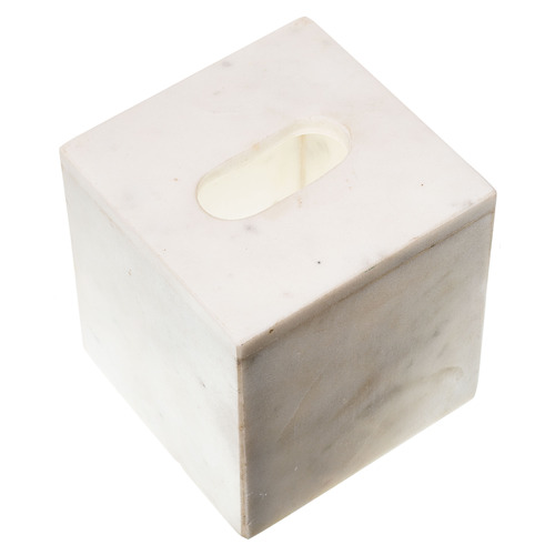 White Marble Tissue Box with Cover The Build by Temple & ster