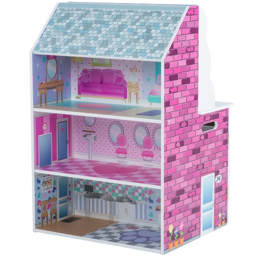 plum 2 in 1 dolls house and kitchen