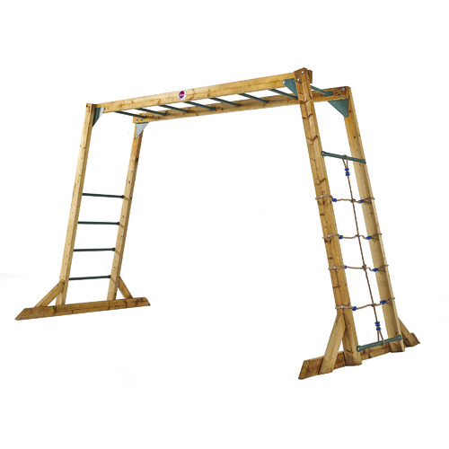 Plum Pine Wood Monkey Bar Playset Temple & ster