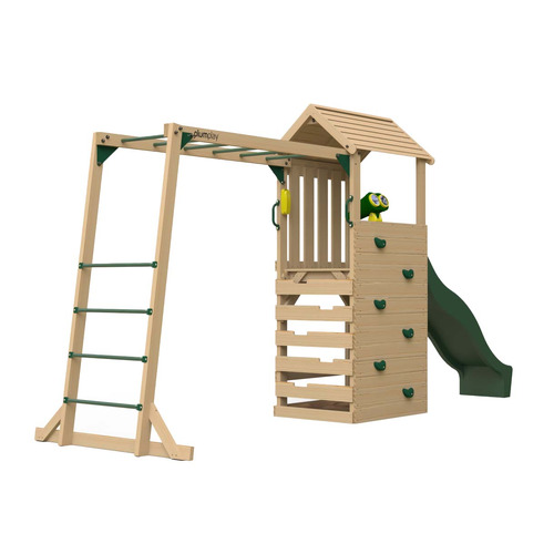 Plum Lookout Tower with Monkey Bars & Swings Temple & ster
