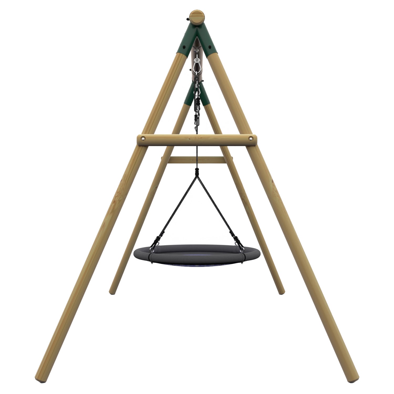 Plum Wooden Nest Swing Set