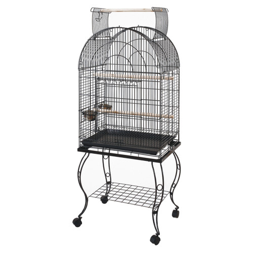 Bono-Fido-61cm-Dome-Open-Top-Parrot-Cage-with-Stand-44700-45700