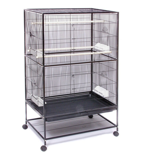 Deluxe Tall Flight Bird Cage in Black Matte | Temple & Webster